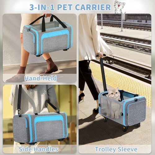 Airline Pet Carrier with Wheels - Image 5