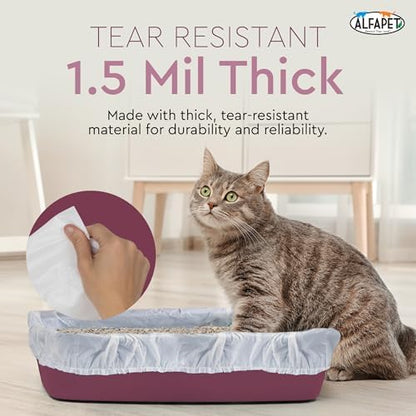 Alfapet Cat Litter box liner Disposable, Elastic Liners- 24-count-For Medium - Image 6