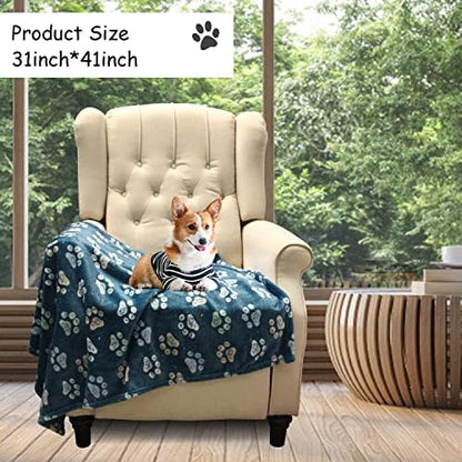 Rezutan Blanket for Large Dogs & Cats Soft Reversible Cute Paw 40"x31" - Image 5