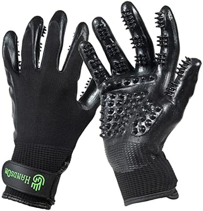 H HANDSON Pet Grooming Gloves by HandsOnPatentedOriginalGroomingBathingGloves