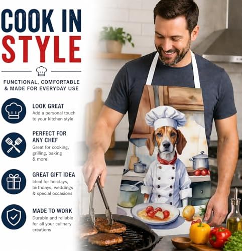 Caroline's Treasures English Foxhound The Chef Apron Cooking Kitchen Server - Image 2