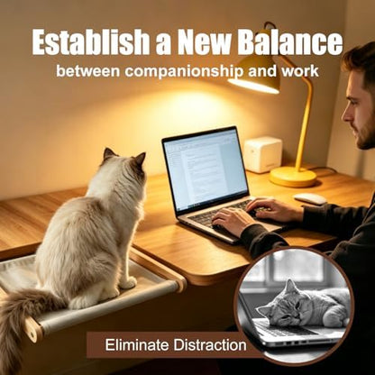 Cat Desk Bed Foldable Wood Cat Bed - Image 2