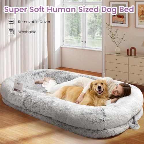 Murago Human Dog Bed for Adults, Light Grey - Image 2