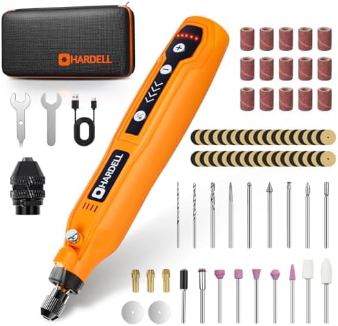 HARDELL Mini Cordless Rotary Tool 4V Orange Black by HARDELL