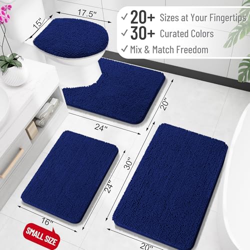 OLANLY Small Bathroom Rugs 24x16, Extra Soft Absorbent Chenille Bath Rugs - Image 2