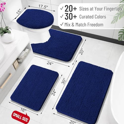 OLANLY Bathroom Rugs 34x21, Extra Soft Absorbent Chenille Bath Rugs - Image 2