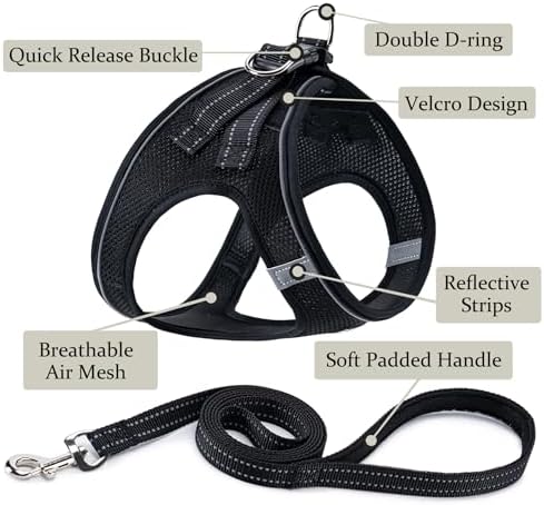 Dog Harness with Leash Set, Step-in Adjustable Puppy Pet Vest - Image 2