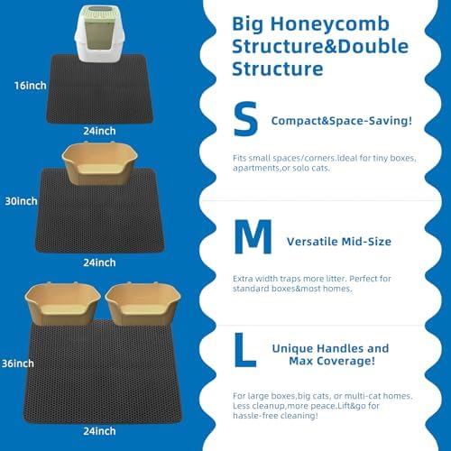 Cat Litter Mat for Litter Box Washable Urineproof - Image 6