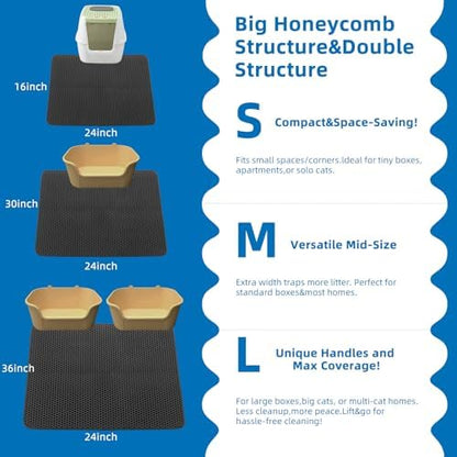 Cat Litter Mat for Litter Box Washable Urineproof - Image 6