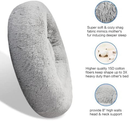 SAVFOX 45 inches Calming Donut Dog Bed - Image 3
