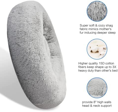 SAVFOX 23 inches Calming Donut Dog Bed - Image 4
