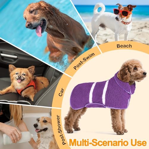 Unicorn Catcher Dog Bathrobe Super Absorbent Quick Drying Robe - Image 6