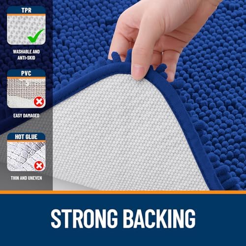 OLANLY Bathroom Runner Rugs 59x24, Extra Soft Absorbent Chenille Bath Rugs - Image 6