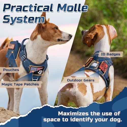 rabbitgoo Tactical Dog Harness for Large, No Pull Military Service Vest - Image 4