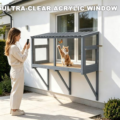 Cat Window Box Catio, Outdoor Cat Enclosure - Image 6