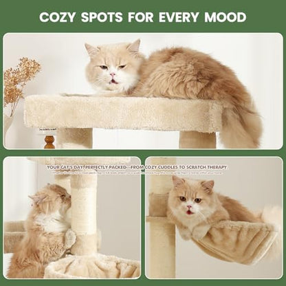 51 in Multi-Level Cat Tree Tower Space Saving Indoor Cat Playhouse - Image 5