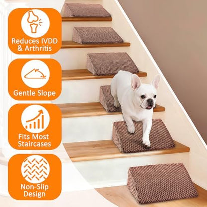 Dog Ramp for Stairs for Small & Senior Dogs and Cats – Non-Slip Stair Wedges - Image 4