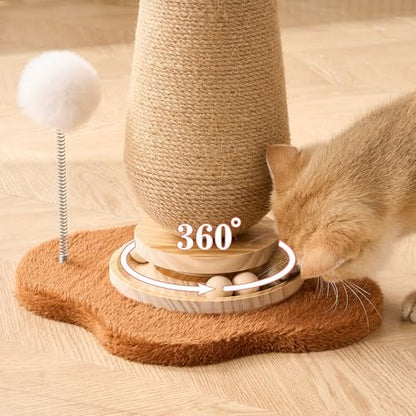 Mushroom Cat Scratching Post Cat Tree, 21.5‘’ H Cute Cat Scratcher Tower - Image 5