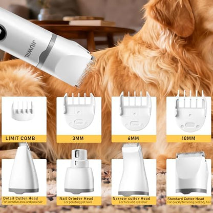 Dog Clippers for Grooming, 4 in 1 Dog Grooming Kit Hair Clipper - Image 4