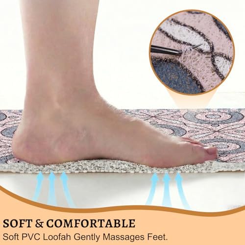Square Non Slip Shower Mat, Loofah Shower Mats - Image 4