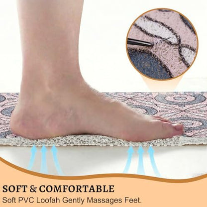 Square Non Slip Shower Mat, Loofah Shower Mats - Image 4