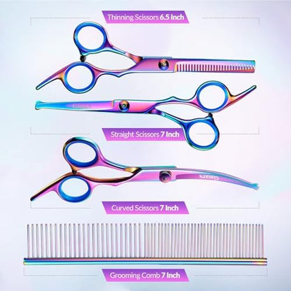 Gimars Dog Grooming Scissors Kit Professional 4CR - Image 4