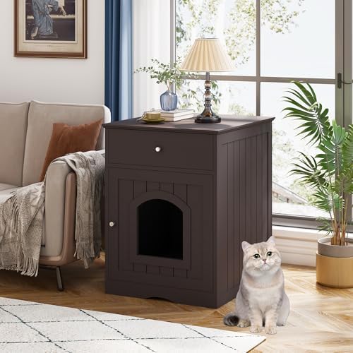 Litter Box Enclosure, Hidden Cat Litter Box Cabinet - Image 2