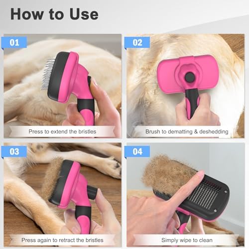 Dipoo Self-Cleaning Pet Grooming Brush - Image 7