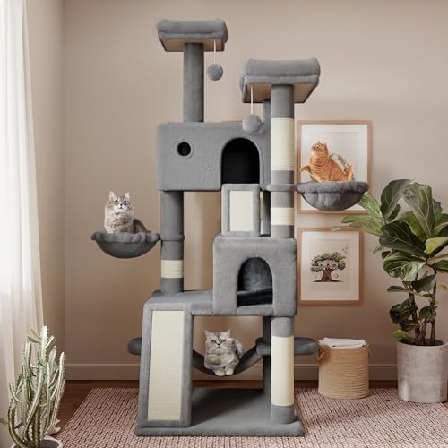 SHA CERLIN 65in Larger Cat Tree Tower Condo - Image 2