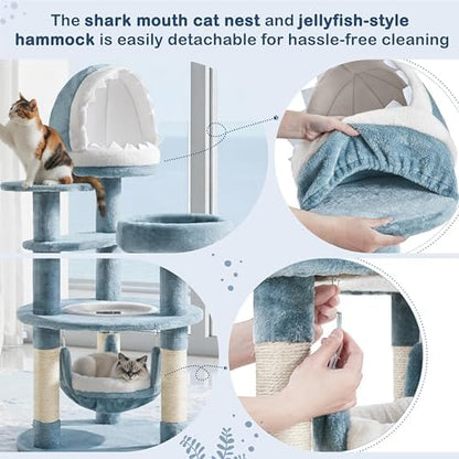 Yaheetech Cute Shark Cat Tree for Kittens - Image 4