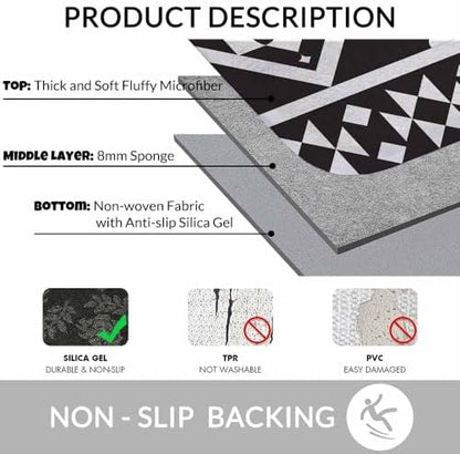 Geometric Ethnic Pattern Bath Mat - Image 6
