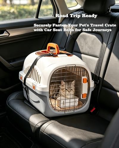 Cat Carrier Airline Approved, Portable Pet Travel Crate - Image 5