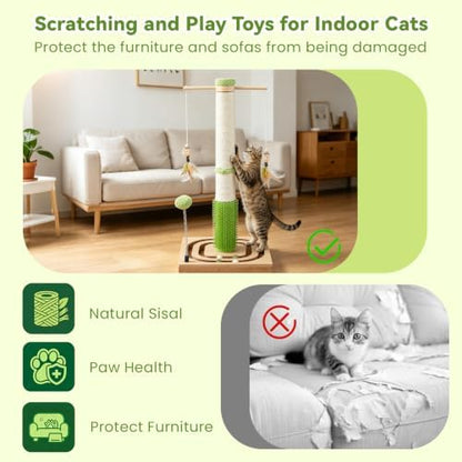 Cat Scratching Post with Stable Square Base - Image 5