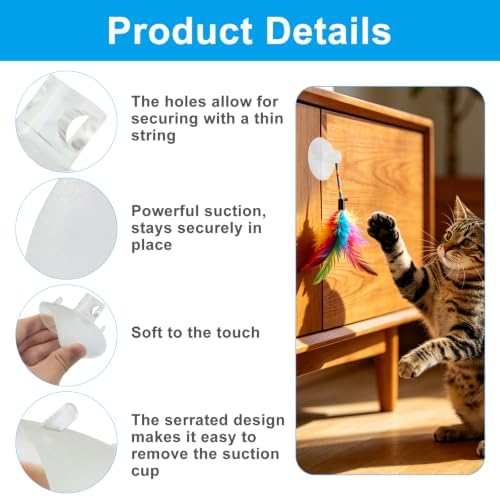 4 PCS 3.35 Inch Cat Window Perch Suction Cup Replacement - Image 3