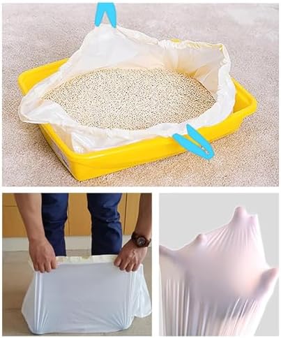 40 Count Cat Drawstring Litter Box Liners 26.6x16.7 inches 2Mils Super Thick - Image 4