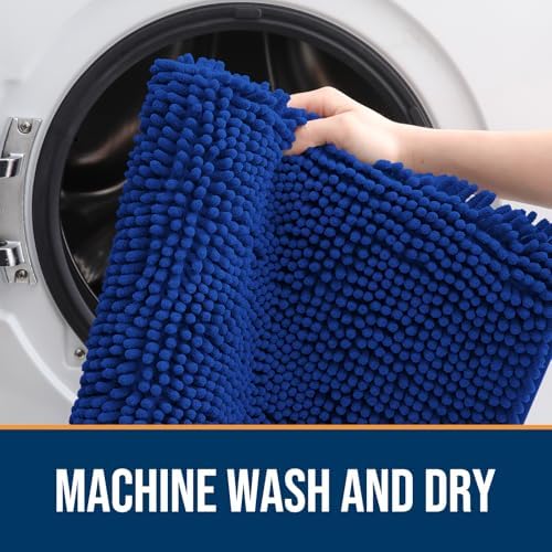 OLANLY Dog Door Mat for Muddy Paws 70x35, Super Absorbent Chenille Mud Mat - Image 5