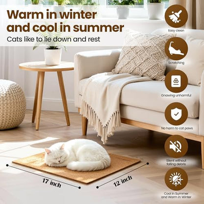 Natural Cork Cat Scratcher Art 3pcs-Cat Scratching-Cat Scratch Mats-Art - Image 3