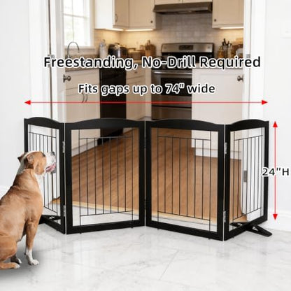 ZJSF Freestanding Dog Fence Indoor, Foldable Dog Gate - Image 2