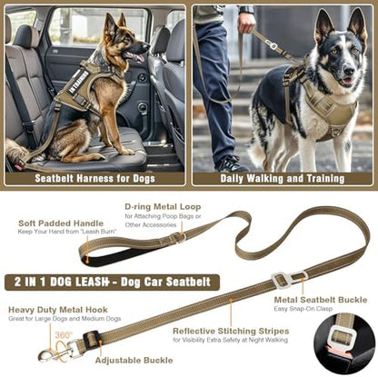 Tactical Service Dog Vest Harness and Leash Set - Image 4