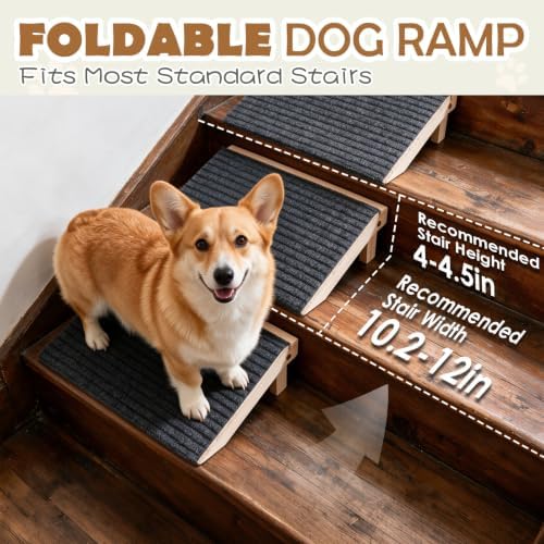 Foldable Wooden Dog Stairs, Slope - Image 4