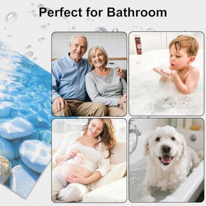 Square Shower Mat, Yonala 36 x 36 Inch Stylish Non Slip Shower Mats - Image 7