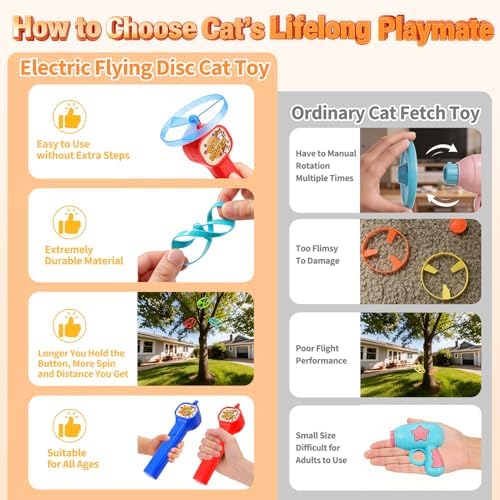 BABORUI Cat Toy Disc Launcher, Rechargeable Interactive Cat Fetch Toy Launcher - Image 2