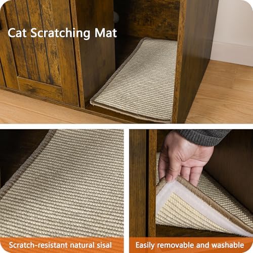 Dwanton Cat Litter Box Enclosure, - Image 5