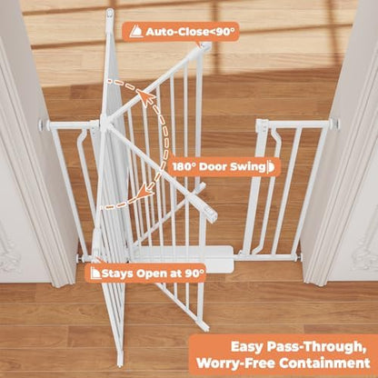 40" Extra Tall Baby Gate No Drilling, Auto Close Dog Gate - Image 3