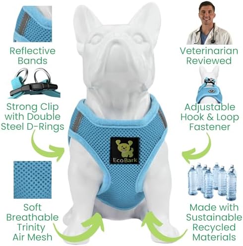 EcoBark Step in Dog Harness Small Blue Fully Adjustable Double Padded Step in - Image 3