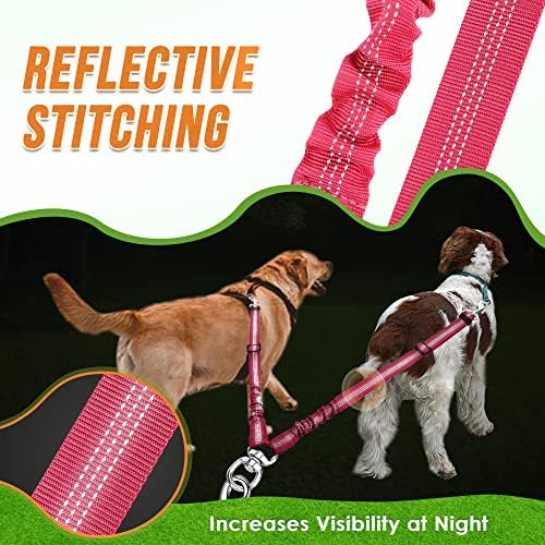AUTOWT Double Dog Leash, No Tangle 360°Swivel Rotation Reflective Lead - Image 6