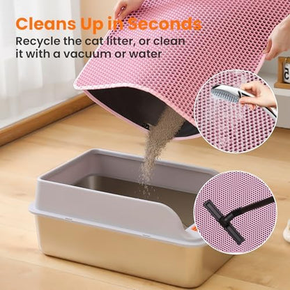 Cat Litter Mat, Double Layer Honeycomb Litter Box Mat - Image 5