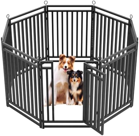 Thickened Outdoor Dog Fence, 8 Panels by Petorldog