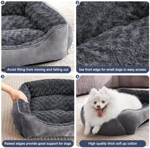 JOEJOY Rectangle Dog Bed for Large Medium Small Dogs - Image 4