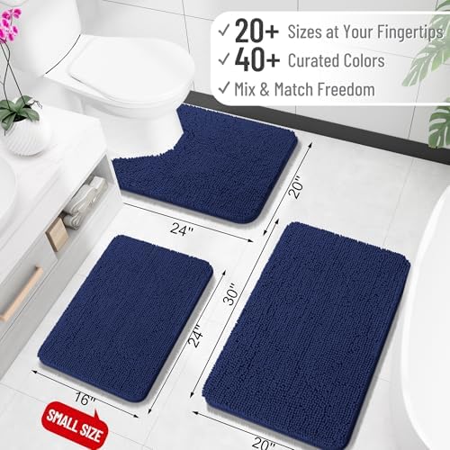 OLANLY Bathroom Rugs 34x21, Extra Soft Absorbent Chenille Bath Rugs - Image 2